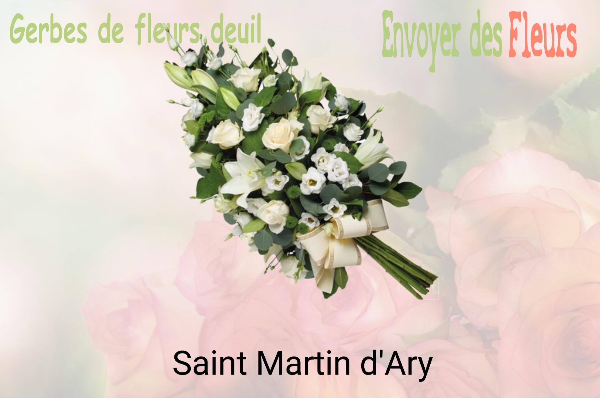 Gerbe de fleurs de deuil livrée à Saint-Martin-d'Ary